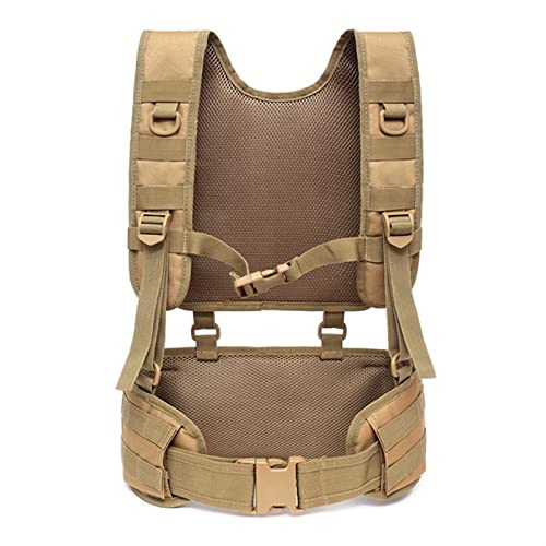 REYNEM Militärische Taktische Weste Molle Chest Rig Airsoft Hüftgurt Abnehmbarer Dienstgürtel Army Paintball Equipment Outdoor Jagdweste (Color : Sand) von REYNEM