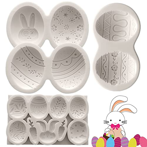 4Pcs Ostern Schokoladenformen,Schokoladenformen Für Dessert,Silikonform In Eiform Diy-Werkzeuge, Party-Dekoration Ostereier-Formen Zum Backen, Schokoladen- Und Süßwarenherstellung von REYOK