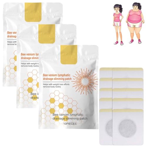 2/3/4Bag Bee Venom Slimming Patches - Bee Venom Lymphatic Drainage Patches, Bee Venom Lymphatic Drainage Slimming Patches, for Women & Men -1Bag/10pcs (3 BAG) von REYROB