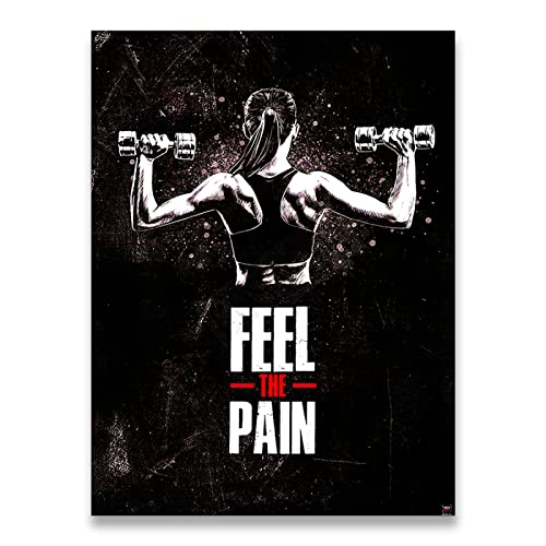 REYTOL Frauen Hanteln Fitness Sport motivational Leinwand Poster Fitnessstudio Dekor Geschenk Bodybuilding Inspirierende Leinwand Wand Bilder Schlafzimmer Dekor Bilder（Kein Rahmen） von REYTOL