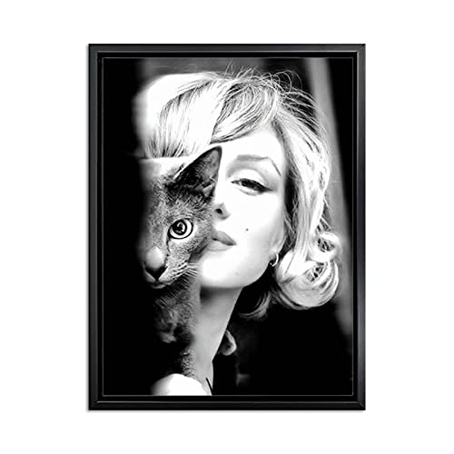 REYTOL Marilyn Monroe Poster berühmte Filmstar Wand Bilder Schwarz Weiß Leinwand Bild Nordic Style Bilder Moderne Wohnzimmer Wohnkultur（Kein Rahmen） von REYTOL