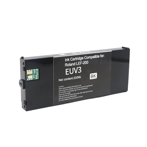 220 ml Öko-Tintenpatronenkartusche kompatibel mit der Roland LEF-Serie LEF-20 LEF-10 LEF-12 LEF-300 LEC-330 LEC-300 LEC540-Modelle(Black) von REwNXA