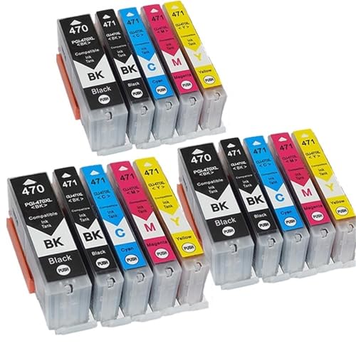 REwNXA Kompatible PGI470 CLI471 Ersatzpatrone Kompatibel mit TS5040 MG5740 MG6840 TS6040 Drucker von REwNXA