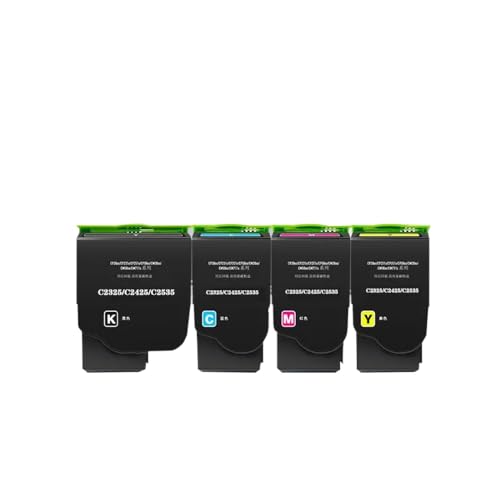 REwNXA Kompatible Tonerpatrone C2310K0 C2310C0 C2310M0 C2310Y0 BK/C/M/Y 1K Kompatibel mit C2325 C2425 C2535 MC2425 MC2535 MC2640(C USA C2310C0) von REwNXA