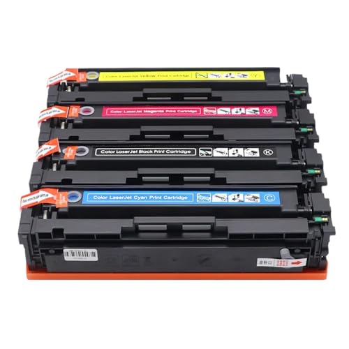 REwNXA Kompatible Tonerpatronen -Set 4 Farbe Kompatibel mit 207A M282NW M283FDN M283FDW M283CDW M255DW M255NW W2210A 206A W2110A Farbdrucker(207A 1set with Chip) von REwNXA