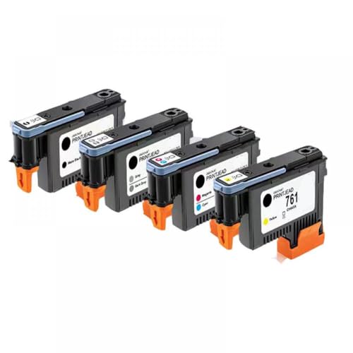 REwNXA Kompatibler Druckkopf Kompatibel mit Designjet T7100 T7200 Drucker CH645A CH646A CH647A CH648A in gelb Cyan Magenta grau dunkelgrau matt schwarz(1Set 4Pcs) von REwNXA