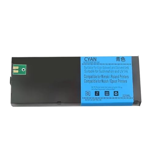 Umweltfreundliche 220 ml Tintenpatrone Kompatibel mit die kompatible Verwendung mit Roland LEF-300 LEF-20 LEF-12 LEJ-640 LEC-540 LEC-330 In 7 Farben erhältlich(Cyan) von REwNXA