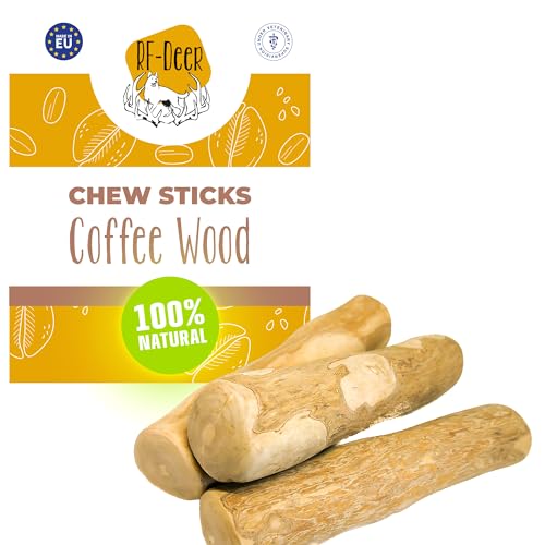 RF-Deer - Kaffeeholz für Hunde Größe S - 1 Stück - Hundekauartikel 100% Natürlich Holzknochen als Hundespielzeug, Sorgfältig Poliert Chemikalienfrei, Kauknochen Hund, Verhindert Zahnstein, Zahnpflege von RF - Deer