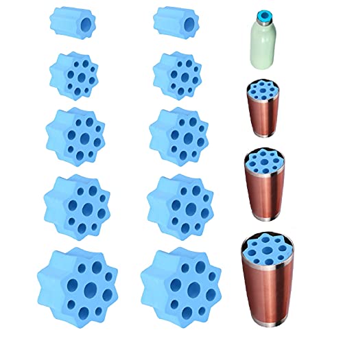 Tassenwender-Schaumstoff-Sets, 10 Stück, 5 Größen, Tumbler Turner Schaumstoffeinsätze für 1,9 cm PVC-Rohr, Tumbler Spinner-Schaum, passend für 1,2 l, 850 g, 567 g, 284 g, alle Tumbler Crafting (blau) Tassenwender-Schaumstoff-Sets, 10 Stück, 5 Größen, Tumbler Turner Schaumstoffeinsätze für 1,9 cm PVC-Rohr, Tumbler Spinner-Schaum, passend für 1,2 l, 850 g, 567 g, 284 g, alle Tumbler Crafting (blau) von RF REENFAYA
