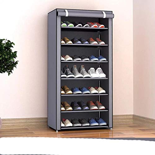 RFDFG re Kombination Schuhschrank Einfacher Stoff Stoff Aufbewahrungsschuhe Rack Folding Staubdichtes Schuhregal DIY re-7 Schicht von RFDFG
