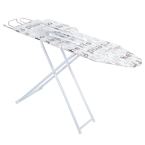 RFEGJVII Faltbares Haushalts-Bügelbrett, Groß, Stabil, Verstellbar, Mit Bügeleisenablage, Hitzebeständigem Bezug, Elegantes Design, Weiß, 107 cm x 78 cm x 30 cm RFEGJVII Faltbares Haushalts-Bügelbrett, Groß, Stabil, Verstellbar, Mit Bügeleisenablage, Hitzebeständigem Bezug, Elegantes Design, Weiß, 107 cm x 78 cm x 30 cm von RFEGJVII