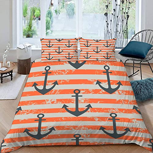 RFFLUX 3D Anker Bettwäsche Set 135x200 cm 2teilig mit Reißverschluss Weiche und Angenehme Schlafkomfort Microfaser Bettbezug Retro Geometrisch Kinderbettwäsche mit Kissenbezug 80x80 cm RFFLUX 3D Anker Bettwäsche Set 135x200 cm 2teilig mit Reißverschluss Weiche und Angenehme Schlafkomfort Microfaser Bettbezug Retro Geometrisch Kinderbettwäsche mit Kissenbezug 80x80 cm von RFFLUX
