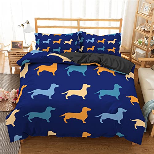 RFFLUX 3D bunt Tier dackel Bettwäsche 135x200 cm 4teilig mit Reißverschluss Microfaser Warme Sommer Weich Bettbezug Set Kinderbettwäsche mit 2 Kissenbezug 80x80 cm für Mädchen Junge RFFLUX 3D bunt Tier dackel Bettwäsche 135x200 cm 4teilig mit Reißverschluss Microfaser Warme Sommer Weich Bettbezug Set Kinderbettwäsche mit 2 Kissenbezug 80x80 cm für Mädchen Junge von RFFLUX