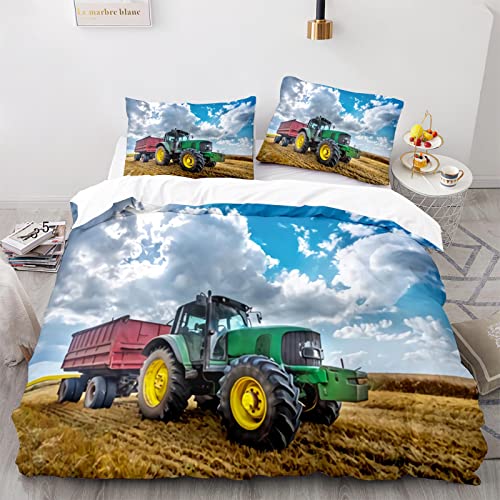 RFFLUX Traktor Bettwäsche 155x220 cm 3teilig mit Reißverschluss 3D LKW Bettwäsche Sets Warme Winter Sommer Weich und Angenehme Mähdrescher Bettbezüge mit 2 Kissenbezug 80x80 cm für Teenager RFFLUX Traktor Bettwäsche 155x220 cm 3teilig mit Reißverschluss 3D LKW Bettwäsche Sets Warme Winter Sommer Weich und Angenehme Mähdrescher Bettbezüge mit 2 Kissenbezug 80x80 cm für Teenager von RFFLUX