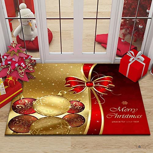 RFFLUX Weihnachts Fußmatte Innen und Außen 50x80 cm golden Weihnachtskugel Türmatte rutschfest Waschbar Türvorleger Weich Fussmatte Wohnzimmer Schlafzimmer Weihnachts Teppich für Home Deko RFFLUX Weihnachts Fußmatte Innen und Außen 50x80 cm golden Weihnachtskugel Türmatte rutschfest Waschbar Türvorleger Weich Fussmatte Wohnzimmer Schlafzimmer Weihnachts Teppich für Home Deko von RFFLUX