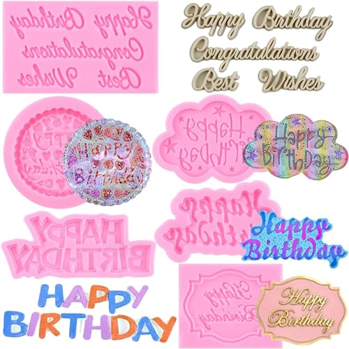 RFGHAC Happy Birthday Silikonformen Geburtstag Alphabet Fondant Silikonform Buchstaben Schokoladenformen für Geburtstag Party Kuchen Dekorieren Cupcake Topper Polymer Clay 6er Set RFGHAC Happy Birthday Silikonformen Geburtstag Alphabet Fondant Silikonform Buchstaben Schokoladenformen für Geburtstag Party Kuchen Dekorieren Cupcake Topper Polymer Clay 6er Set von RFGHAC