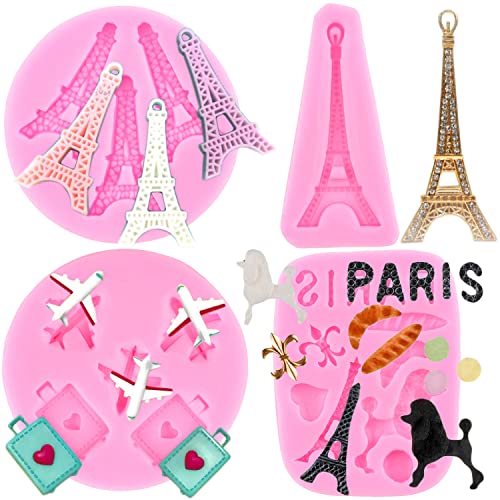 RFGHAC Mini Size I Love Paris Fondant Formen Eiffelturm Pudel Silikon Fondant Form Flugzeug Gepäck Süßigkeiten Form für Kuchen Dekorieren Zuckerhandwerk Gummipaste Schokolade Polymer Ton Harz 4 Stück RFGHAC Mini Size I Love Paris Fondant Formen Eiffelturm Pudel Silikon Fondant Form Flugzeug Gepäck Süßigkeiten Form für Kuchen Dekorieren Zuckerhandwerk Gummipaste Schokolade Polymer Ton Harz 4 Stück von RFGHAC
