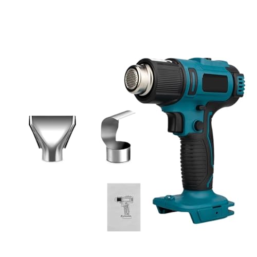 2000 W Akku-Heißluftpistole For 18 V Batterie, Industrielles Thermisches Gebläse, Elektrische Hand-Heißluftpistole Mit 2 Düsen Einfach Zu Bedienen(No Battery No Plug) von RFGTHY