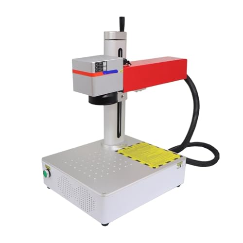 20W Mini Fiber Typenschild Metall Markiermaschine Metall Schmuck Silber Graveur Marker Mit Drehachse Optional Breites Anwendungsspektrum(Add D80 rotary axis,110x110mm) von RFGTHY