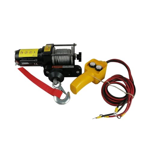 2500LB Drahtseil Tragbare Abnehmbare Elektrische Offroad-Winde ATV UTE 12V24V Elektrische Winde Einfach Zu Bedienen(2500LBS 24V) von RFGTHY