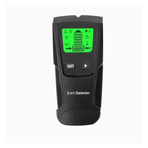 3-in-1-Metalldetektor for Auffinden Von Metall- Und Holzbolzen, AC-Warnspannung, Live-Draht-Gadgets for Erkennen Von Wand- Und Elektrobox-Findern, Wandscanner Einfach Zu Bedienen(Black) von RFGTHY