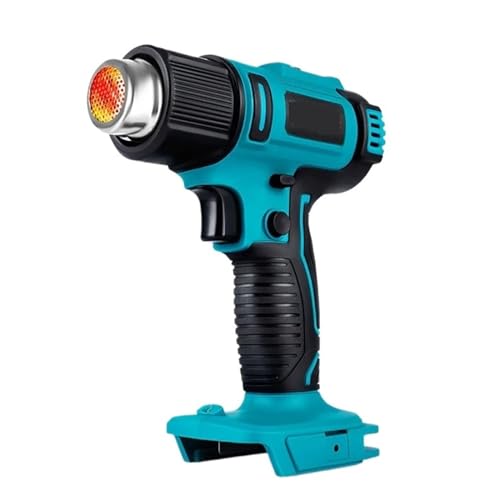 50–550 ℃ Akku-Heißluftpistole, Windgeschwindigkeit, 6 Gänge, LED-Temperaturanzeige, Industrie-Heißluftpistole For Zuhause, For 18 V-Batterie Einfach Zu Bedienen(7 Accessory) von RFGTHY