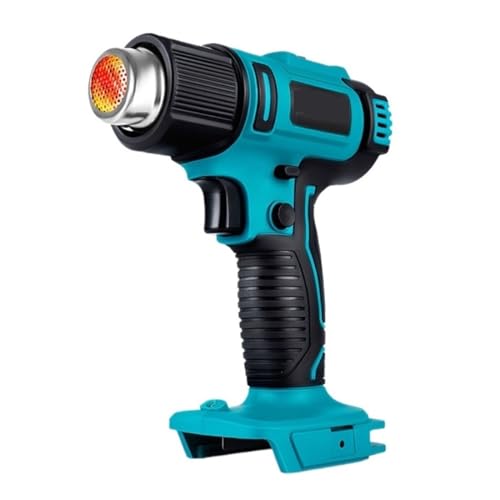 550 ℃ 2500 W Heißluftpistole, 2 Gänge, Windgeschwindigkeit, 6 Gänge, Optionales LED-Display, Kabellose Heißluftpistole For 18 V-Batterie Einfach Zu Bedienen(1 Battery option 3) von RFGTHY