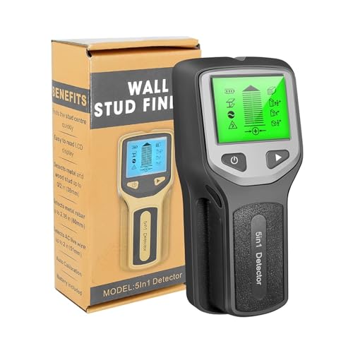 5in1 Wand Stud Detektor LCD Display Multifunktionale Handheld for Holz AC Draht Kabel Metall Detektor Elektrische Wand Finder Scanner Einfach Zu Bedienen(Silver) von RFGTHY