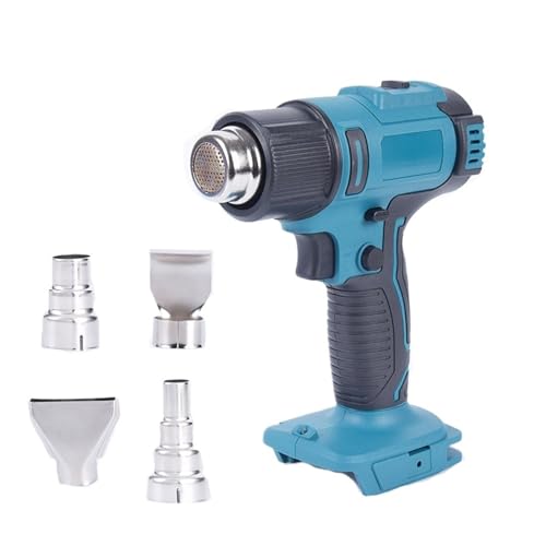 Akku-Heißluftpistole, Wiederaufladbar, Elektrische Hand-Heißluftpistole For 18 V-Batterie Mit Düsen, Heiz- Und Elektrowerkzeug Einfach Zu Bedienen(4-piece set A) von RFGTHY