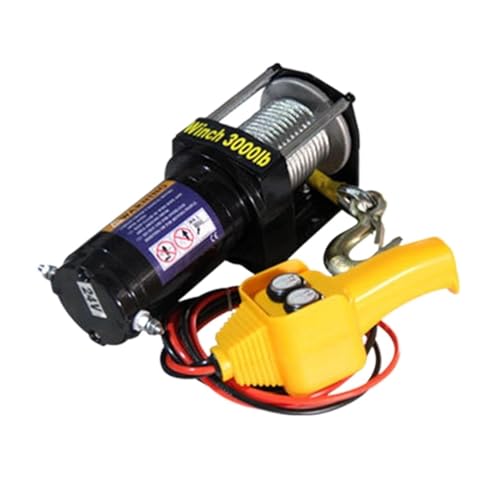 Auto Elektrische Winde 12v24V Auto Winde Geländewagen Selbstrettung Elektrische Winde Traktion Hoist Einfach Zu Bedienen(12v,Remote) von RFGTHY
