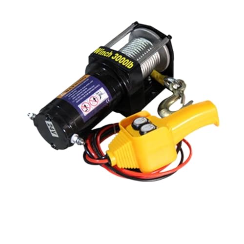 Auto Elektrische Winde 12v24V Auto Winde Geländewagen Selbstrettung Elektrische Winde Traktion Hoist Einfach Zu Bedienen(3000lbs,12v,Wired handle) von RFGTHY