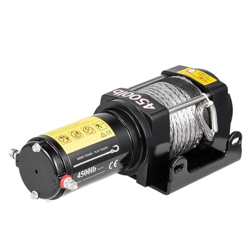 Elektrische Winde 4500LBS 12V Synthetisches Seil 4WD ATV UTV Winde Abschleppwagen Einfach Zu Bedienen von RFGTHY