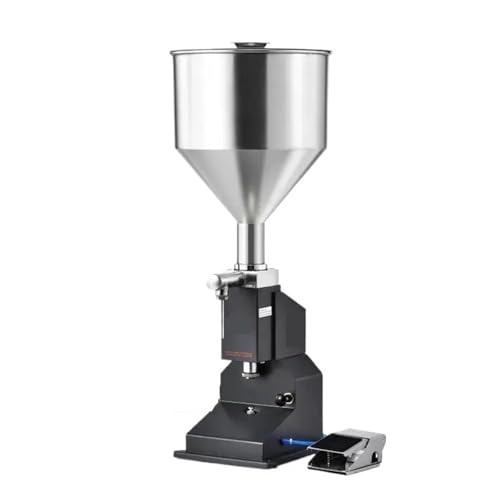 Pneumatische/manuelle Pasten-Flüssigkeitsfüllmaschine, Flaschen-Flüssigkeitsfüller Mit Pedal For Wasser, Saft, Milch Einfach Zu Bedienen(Pneumatic 5-50ml) von RFGTHY
