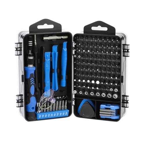 SchraubenschlüSselsatz 138-in-1-Präzisionsschraubendreher-Set, Magnetisches Elektronik-Reparatur-Tool-Kit Mit Etui For Die Reparatur Von Computern, Telefonen Und PCs Breite Anwendung(138 in 1 blue) von RFGTHY