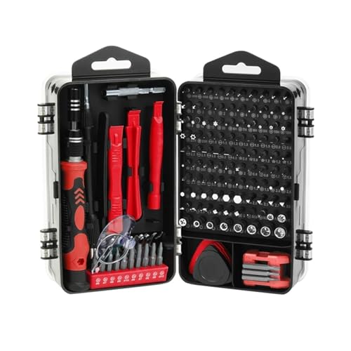 SchraubenschlüSselsatz 138-in-1-Präzisionsschraubendreher-Set, Magnetisches Elektronik-Reparatur-Tool-Kit Mit Etui For Die Reparatur Von Computern, Telefonen Und PCs Breite Anwendung(138 in 1 red) von RFGTHY