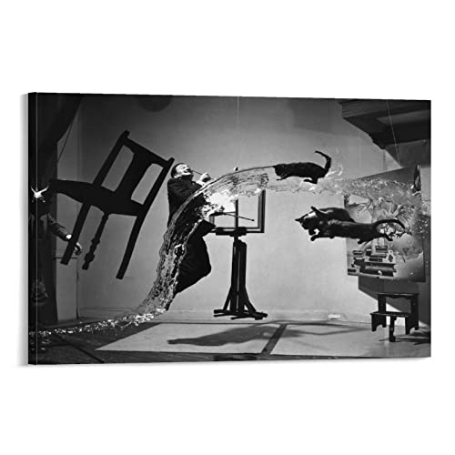 RFME Dali und Katze – von Salvador Dali Malerei Kunstposter Poster Druck Kunst Wandbild Leinwand Poster Moderne Schlafzimmer Dekor 30 x 45 cm von RFME