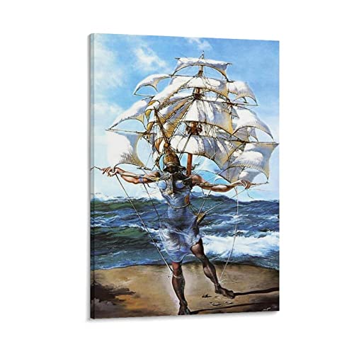 RFME Das Schiff – von Salvador Dali Malerei Kunstposter Druck Foto Kunst Malerei Leinwand Poster Zuhause Moderne Dekoration Poster 60 x 90 cm von RFME