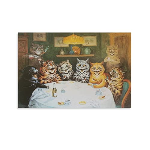 RFME Louis Wain Poster, Motiv Katze in der Bar, 50 x 75 cm von RFME