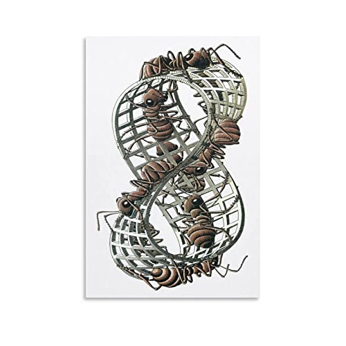 RFME Mobius Band – von M.C. Escher Poster, Druck, Foto, Kunst, Malerei, Leinwand, Poster, Zuhause, moderne Dekoration, Poster, 40 x 60 cm von RFME