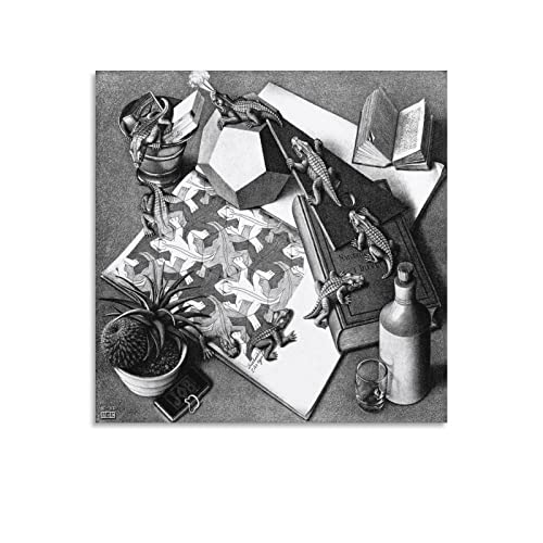 RFME Reptilien – von M.C. Escher Poster, Leinwand, Poster, Wandkunst, Bilddrucke, hängende Fotodekoration, Heimposter, Kunstwerke, 70 x 70 cm von RFME