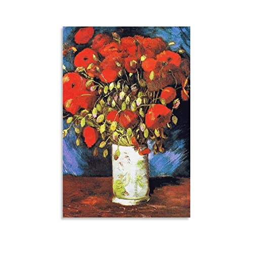 RFME Rote Mohnblumen – von Vincent Van Gogh Malerei Kunstposter Poster Kunstdruck Wand Foto Farbe Poster Hängendes Bild Familiendekoration 20 x 30 cm von RFME
