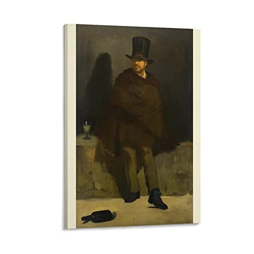 The Absinthe Drinker – von Edouard Manet Malerei Kunstposter Bilddruck Wandkunst Poster Gemälde Leinwand Poster Kunstwerke Raum Ästhetik 20 x 30 cm von RFME