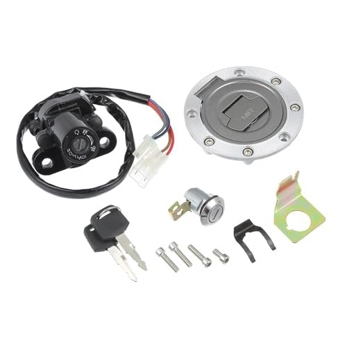 RFVBG 1 Satz Motorrad-Zündschalterzylinder-Tankdeckelschloss, for Sitz, Schloss mit 2 Schlüsseln, for YZF R1 R6 1992-2012, for FZ1 R6S FZ6 FJR1300 Motorradschloss-Zündstarterschaltersatz Zündschlüssel RFVBG 1 Satz Motorrad-Zündschalterzylinder-Tankdeckelschloss, for Sitz, Schloss mit 2 Schlüsseln, for YZF R1 R6 1992-2012, for FZ1 R6S FZ6 FJR1300 Motorradschloss-Zündstarterschaltersatz Zündschlüssel von RFVBG