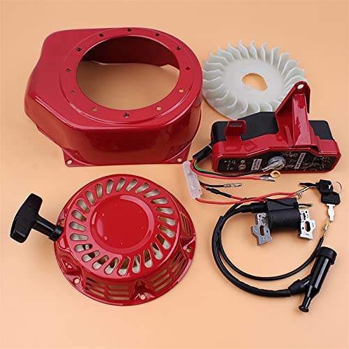 RFVBG Rückstoßstarter Startschalter Kühlgebläsegehäuse Zündspule Kit Motorgenerator Wasserpumpe for GX160 GX200 168F 2-3KW 19511-ZE1-000 30500-ZE1-033 Rücklaufstarter für Rasenmäher RFVBG Rückstoßstarter Startschalter Kühlgebläsegehäuse Zündspule Kit Motorgenerator Wasserpumpe for GX160 GX200 168F 2-3KW 19511-ZE1-000 30500-ZE1-033 Rücklaufstarter für Rasenmäher von RFVBG