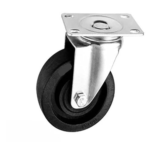 1 Stück 3"/4"/5" mittelschwarz hochtemperaturbeständig 220°C Rollen Ofen Lenkrolle mit Bremsrad Nylon(Universal,4 inch) von RFXOGTYFZ