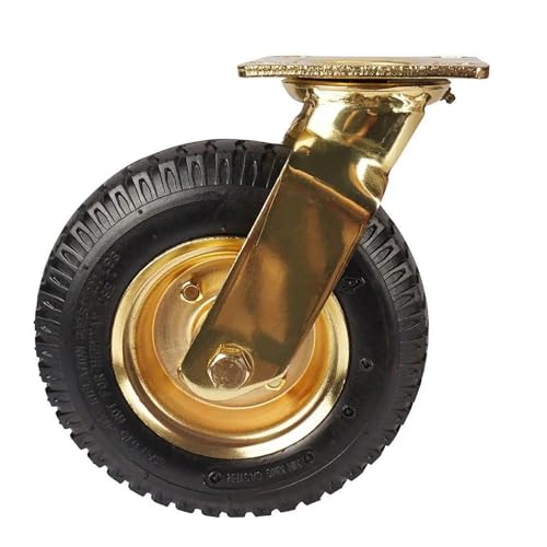 1 Stück Caster 8 Zoll plattiertes pneumatisches Rad Gummi Hotel Gepäckwagen(8-inch-A-active) von RFXOGTYFZ