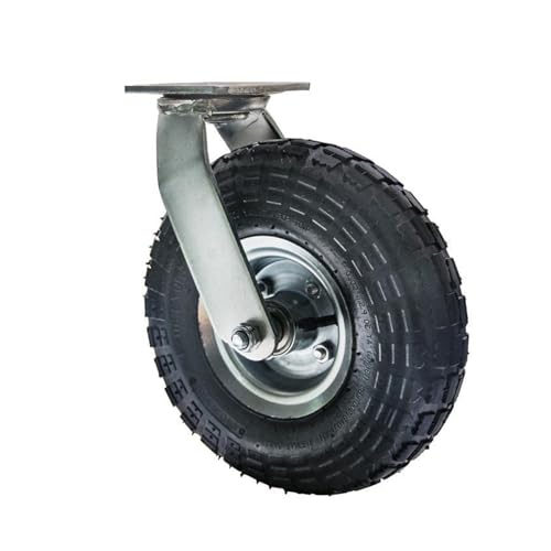 1 Stück Hochleistungsrolle 10 Zoll Aufblasbares Gummirad Hotelgepäckrad Edelstahl-Trolley-Lenkrad(10-inch-a-active) von RFXOGTYFZ