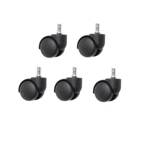 10mm/11mm 2 zoll sicherungsring/Schraube Pu Bürostuhl rollen Große Schwenk Räder Leise(Matte Black-11mm) von RFXOGTYFZ