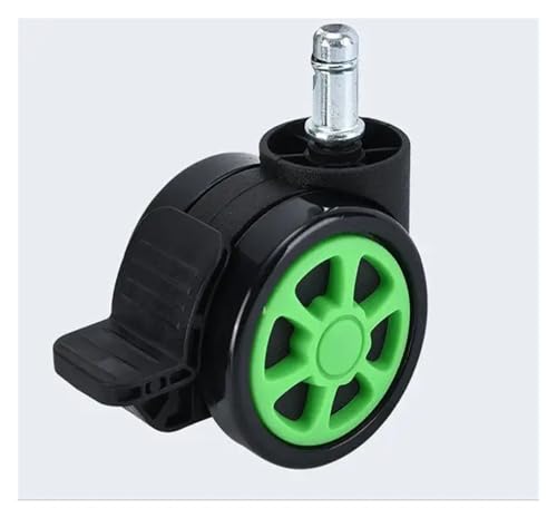 2,5 Zoll Computerstuhlzubehör/Bürostuhl Bunte Rollen PU-Sicherungsring Computerstuhl/Lenkrollen(Green-11X22mm) von RFXOGTYFZ