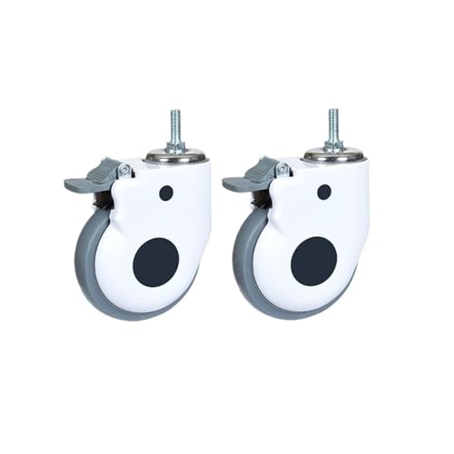2 STÜCKE 5-Zoll-TPR-Geräterollen mit Schraube(2 Pcs Brake) von RFXOGTYFZ